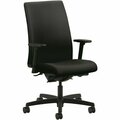 The Hon Co Mid-Back Task Chair, Adjustable Arms, 27inx39inx44in, PU BK HONIW104UR10